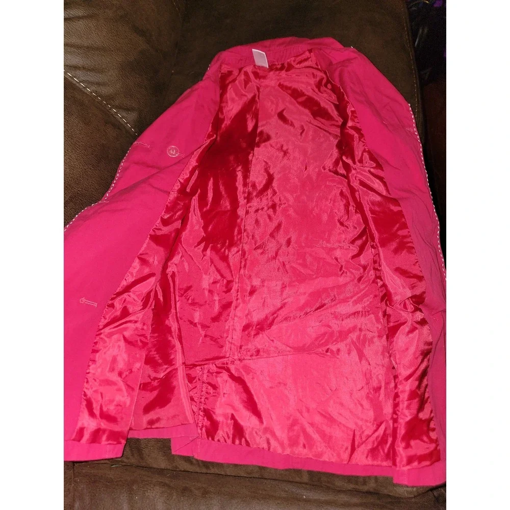 Gymboree red trench coat winter jacket size medium 7 8‎ girls